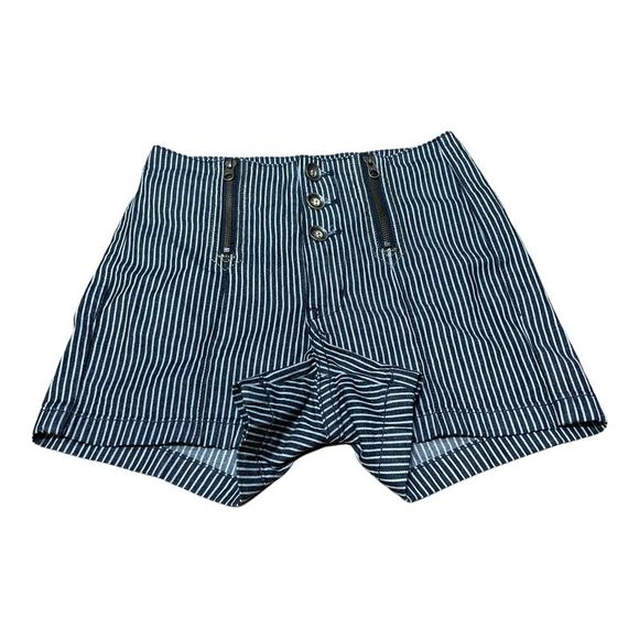 GUESS Womens Striped Mini Skirt,White/Black,24 - Picture 1 of 3